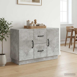Buffet cinzento cimento 89 x 34,5 x 57 cm derivados de madeira