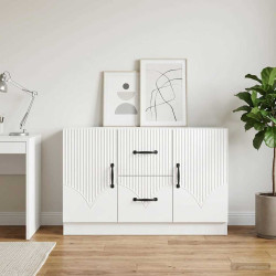Buffet branco brilhante 89 x 34,5 x 57 cm derivados de madeira