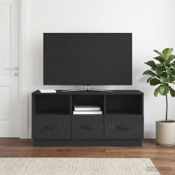 Gabinete para TV preto 102 x 34,5 x 47 cm derivados de madeira