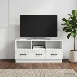 Gabinete para TV com gaveta branco brilhante 102 x 34,5 x 47 cm