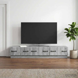 Gabinete para TV com gaveta sonoma cinzento 147 x 34,5 x 27 cm
