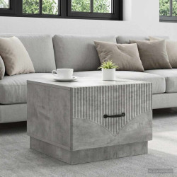 Mesa de centro com gaveta cinzento cimento 49 x 50 x 37 cm