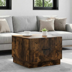 Mesa de centro com gaveta carvalho fumado 49 x 50 x 37 cm