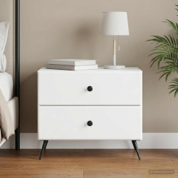 Armário de cabeceira com gaveta branco 62 x 34,5 x 47,5 cm