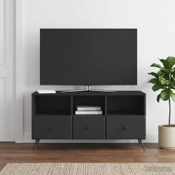 Gabinete para TV preto 102 x 34,5 x 50 cm derivados de madeira