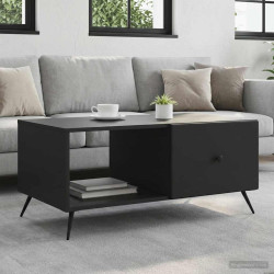 Mesa de centro preto 90 x 50 x 40 cm derivados de madeira