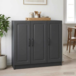 Buffet preto 89 x 34,5 x 77 cm derivados de madeira