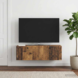 Gabinete de TV de parede madeira antiga 98 x 31 x 30 cm