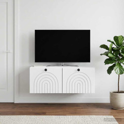 Gabinete de TV de parede branco 78,5 x 41 x 30 cm