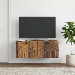 Gabinete de TV de parede madeira antiga 78,5 x 41 x 30 cm