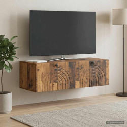Gabinete de TV de parede madeira antiga 99 x 41 x 30 cm