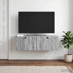 Gabinete de TV de parede sonoma cinzento 98 x 31 x 30 cm