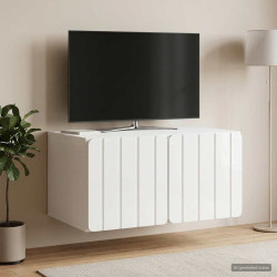 Gabinete de TV de parede 59,5 x 41 x 30 cm branco brilhante