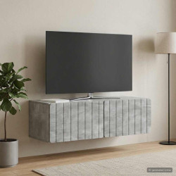 Gabinete de TV de parede 98 x 41 x 30 cm cinzento cimento