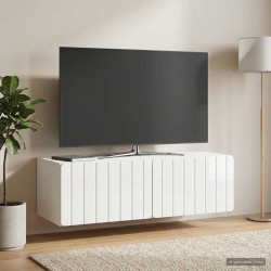 Gabinete de TV de parede 98 x 41 x 30 cm branco brilhante