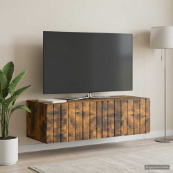 Gabinete de TV de parede 98 x 41 x 30 cm carvalho fumado