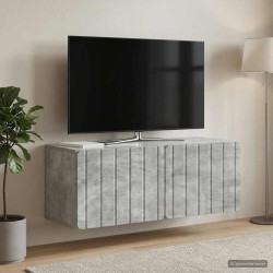 Gabinete de TV de parede 78,5 x 31 x 30 cm cinzento cimento