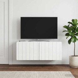 Gabinete de TV de parede 78,5 x 31 x 30 cm branco brilhante
