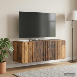 Gabinete de TV de parede 78,5 x 31 x 30 cm madeira antiga