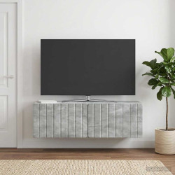 Gabinete de TV de parede 98 x 31 x 30 cm cinzento cimento
