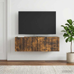 Gabinete de TV de parede 98 x 31 x 30 cm carvalho fumado