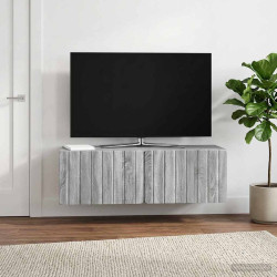 Gabinete de TV de parede 98 x 31 x 30 cm sonoma cinzento