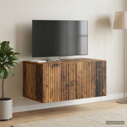 Gabinete de TV de parede madeira antiga 59,5 x 41 x 30 cm