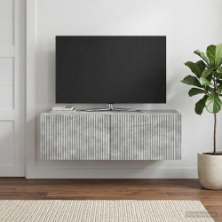 Gabinete de TV de parede cinzento cimento 98 x 41 x 30 cm