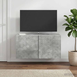 Gabinete de TV de parede cinzento cimento 59,5 x 31 x 30 cm