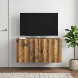Gabinete de TV de parede madeira antiga 59,5 x 31 x 30 cm