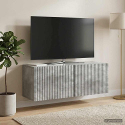 Gabinete de TV de parede cinzento cimento 78,5 x 31 x 30 cm