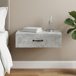 Mesa lateral de parede cinzento cimento 59 x 34,5 x 17 cm