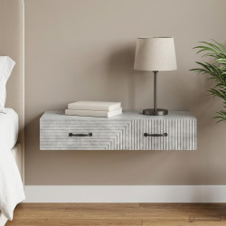 Mesa lateral de parede cinzento cimento 87,5 x 34,5 x 17 cm