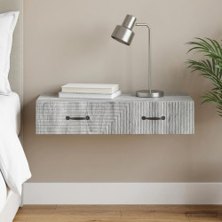 Mesa lateral de parede sonoma cinzento 87,5 x 34,5 x 17 cm
