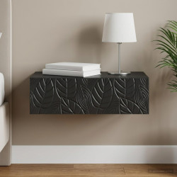 Mesa lateral de parede preto 87,5 x 34,5 x 17 cm