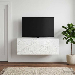 Gabinete de TV de parede 59,5 x 41 x 30 cm branco brilhante