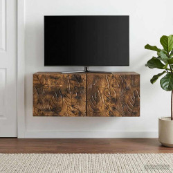 Gabinete de TV de parede 59,5 x 41 x 30 cm carvalho fumado