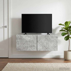 Gabinete de TV de parede 78,5 x 41 x 30 cm cinzento cimento