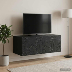 Gabinete de TV de parede 98 x 41 x 30 cm preto