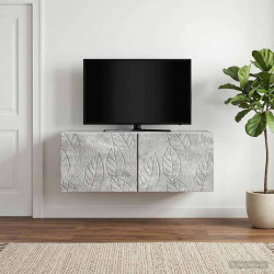 Gabinete de TV de parede 98 x 41 x 30 cm cinzento cimento