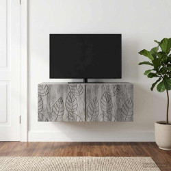Gabinete de TV de parede 98 x 41 x 30 cm sonoma cinzento