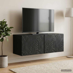 Gabinete de TV de parede 59,5 x 31 cm preto