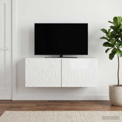 Gabinete de TV de parede 59,5 x 31 cm branco brilhante