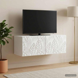 Gabinete de TV de parede 78,5 x 31 cm branco