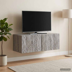 Gabinete de TV de parede 78,5 x 31 cm sonoma cinzento