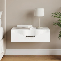 Mesa lateral de parede branco brilhante 59 x 34,5 x 17 cm