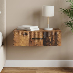 Mesa lateral de parede madeira antiga 59 x 34,5 x 17 cm