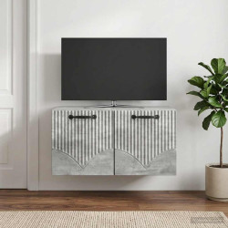 Gabinete de TV de parede cinzento cimento 59,5 x 41 x 30 cm