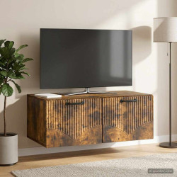 Gabinete de TV de parede carvalho fumado 78,5 x 41 x 30 cm