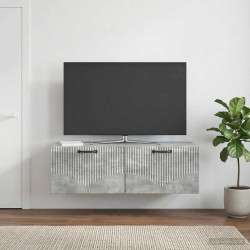 Gabinete de TV de parede cinzento cimento 98 x 41 x 30 cm
